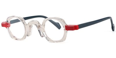 Prescription Glasses 21255 Clear Red