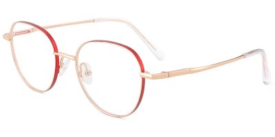 Titanium Prescription Glasses 26034 Red Gold