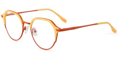 Prescription Glasses 35037 Yellow Red