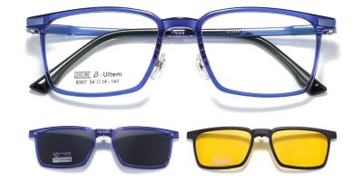 Magnetic Clip-On Sunglasses 8307 Blue