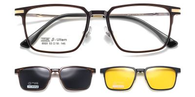 Magnetic Clip-On Sunglasses 8515 Blue