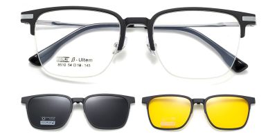 Magnetic Clip-On Sunglasses 8510 Black