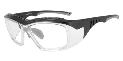 S007 Prescription Safety Glasses Black Grey