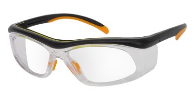 S54E Prescription Safety Glasses Black Orange
