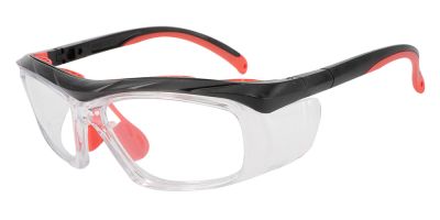 Prescription Safety Glasses S006 Black Red