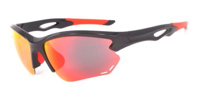 Prescription Sports Sunglasses Y135 Black Red