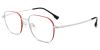 Titanium Prescription Glasses 26023 Red Silver