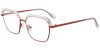 Prescription Glasses 35040 Red Clear