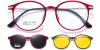 Magnetic Clip-On Sunglasses 8518 Red from EyewearUK.com