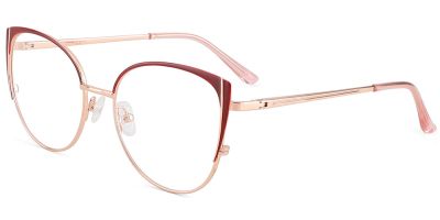 Prescription Glasses 23154 Red Gold