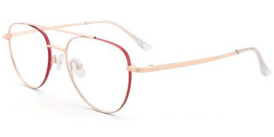 Titanium Prescription Glasses 26025 Red Gold