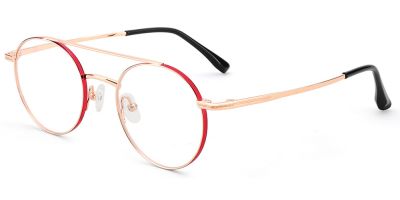 Titanium Prescription Glasses 26028 Red Gold