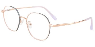Titanium Prescription Glasses 26035 Gold Grey