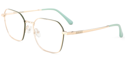 Titanium Prescription Glasses 26040 Gold Green